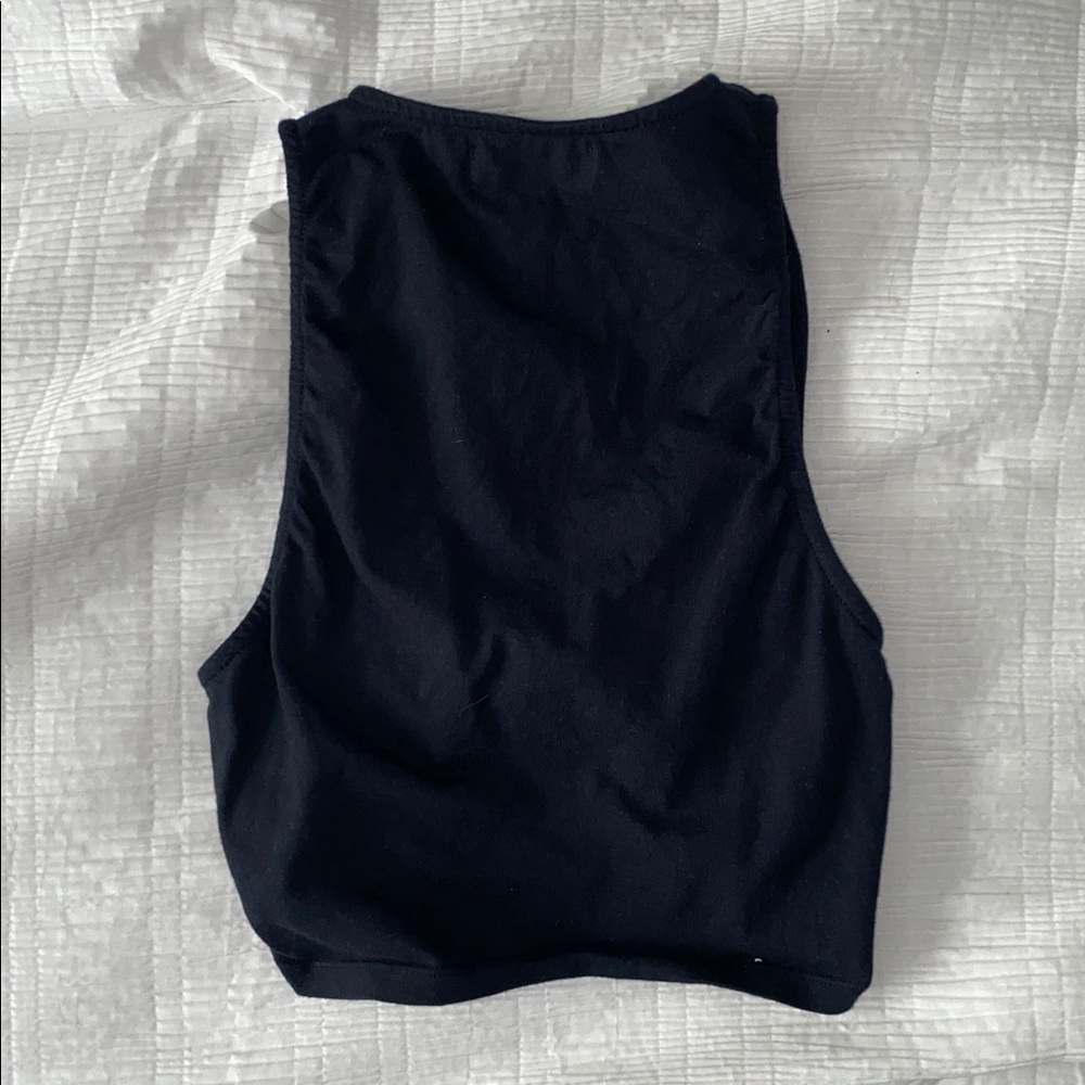 Motel Rocks Crop Top In Black - Picture 2 of 6